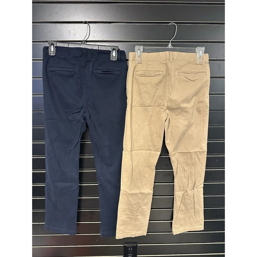 Lot Of 2 Children’s Place Boys Chino Pants - 1 Khaki/1 Navy, NWOT size 14